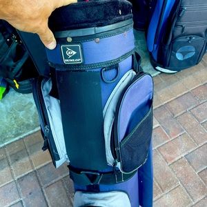Dunlop Golf Cart Bag
With club dividers and cooler pocket .